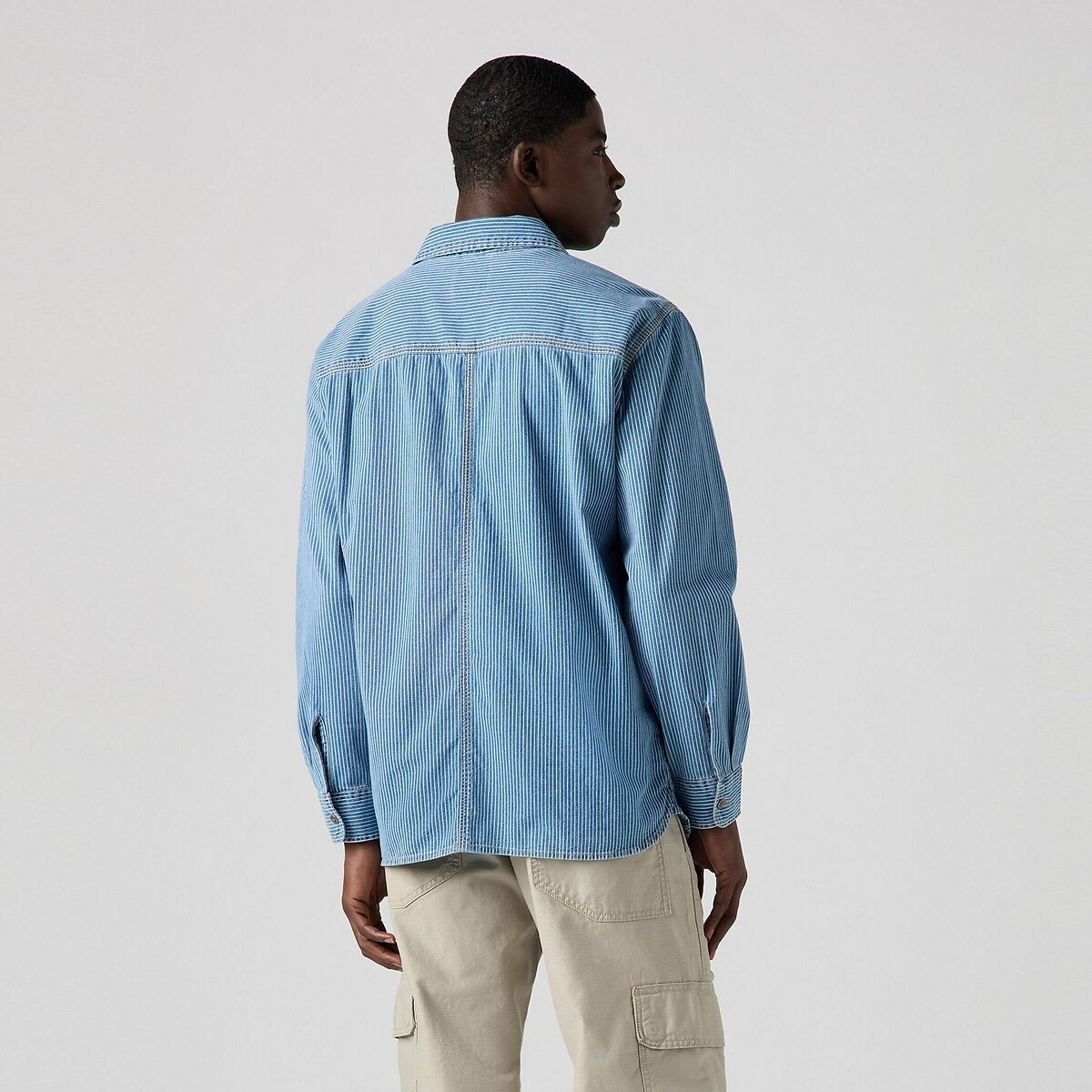 Worker Striped Twill Shirt blue striped, LEVI'S