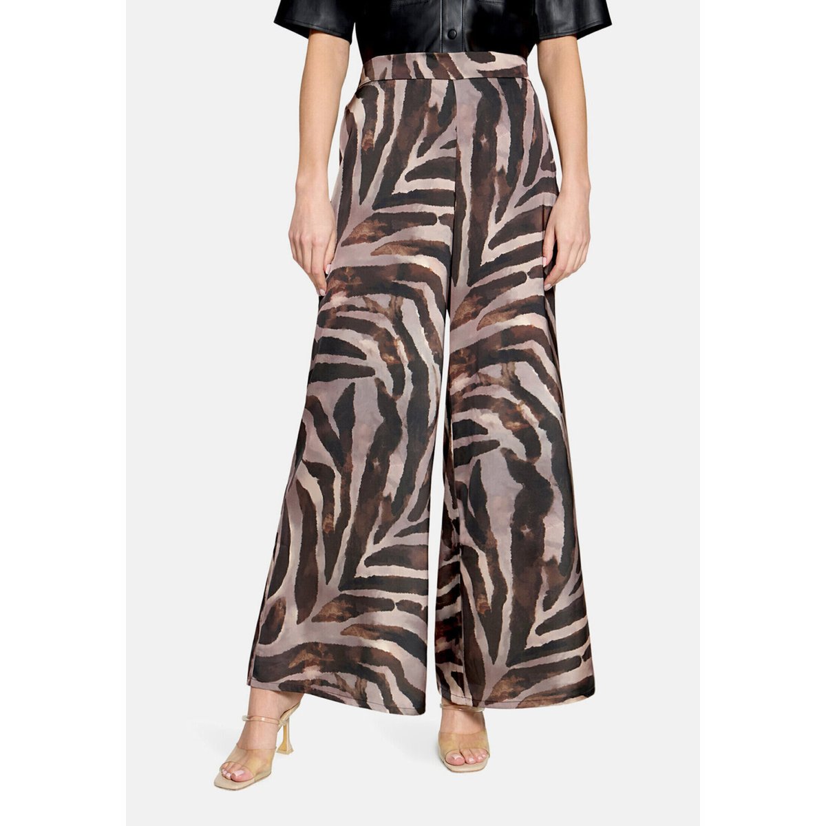 Pantalon Marlene à imprimé animalier brown/cream, VERA MONT