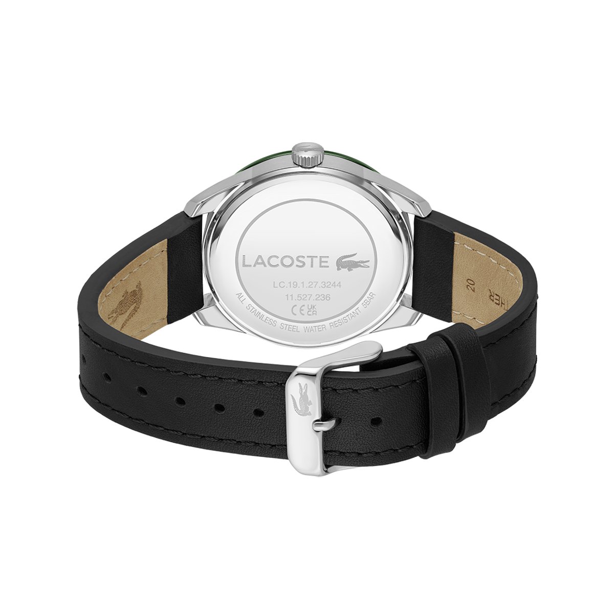 Montre Analogique  EVERETT argenté vert noir, LACOSTE