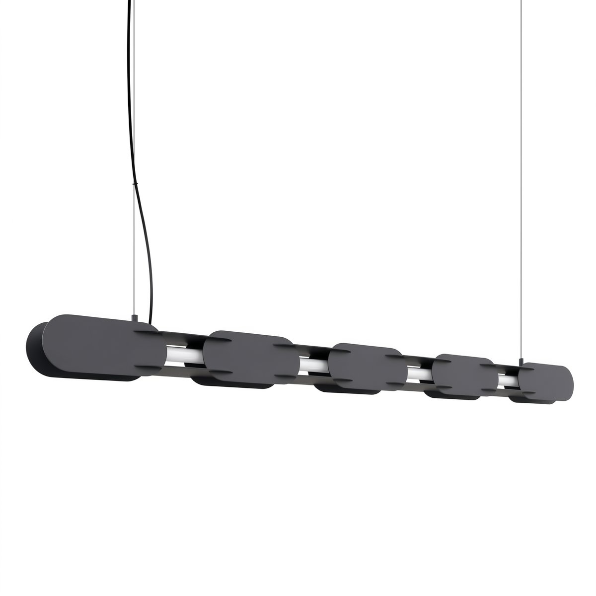 Suspension Acier Noir LED 1 Chain noir, EDEN