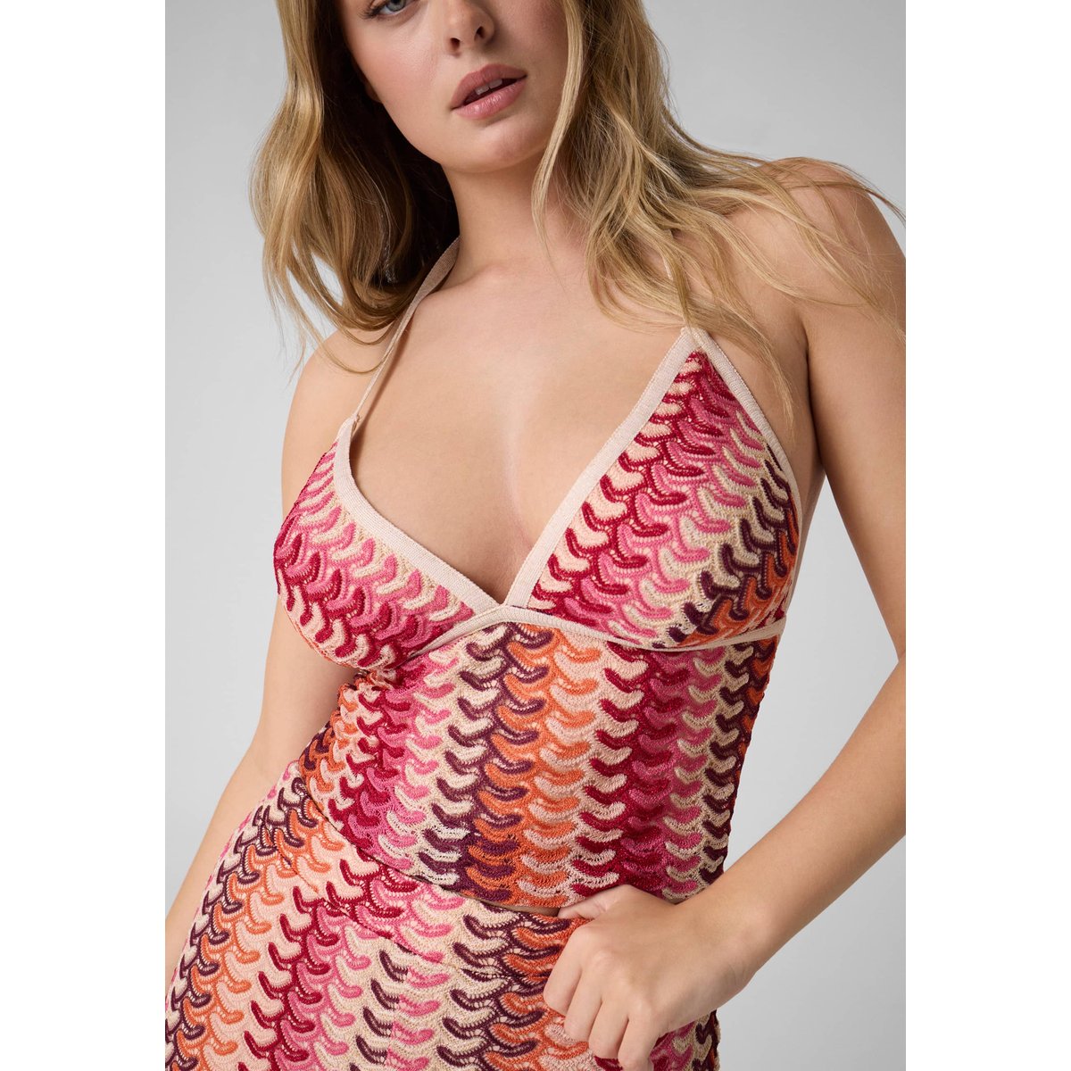 Haut Court En Maille rose multi, GUESS
