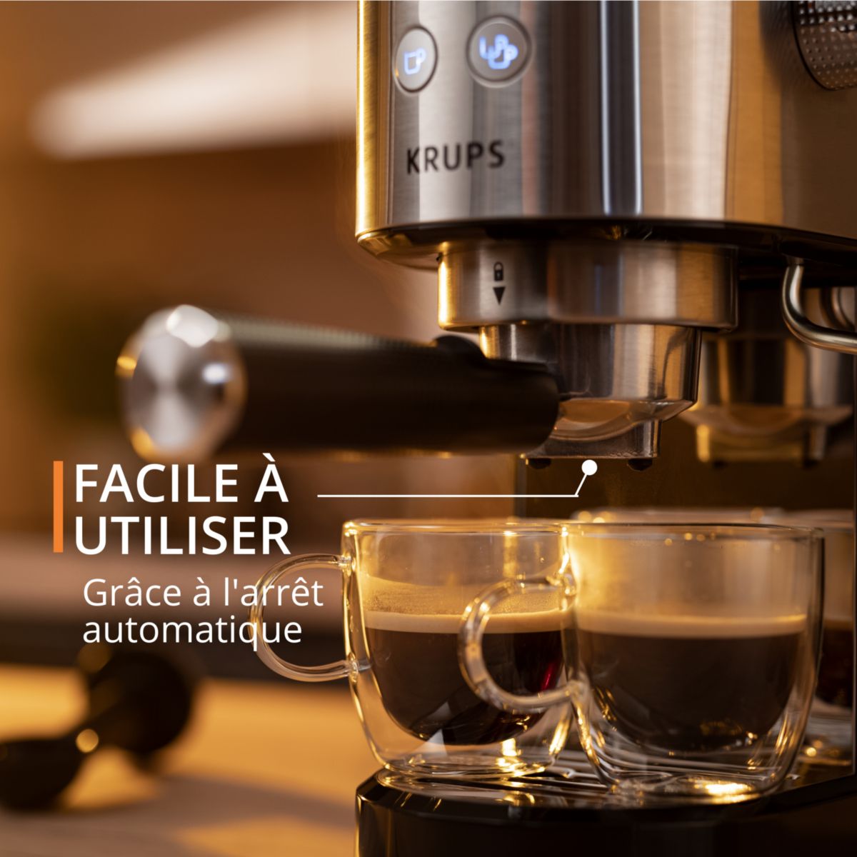 Machine à expresso XP444C10 pompe virtuoso + inox, KRUPS