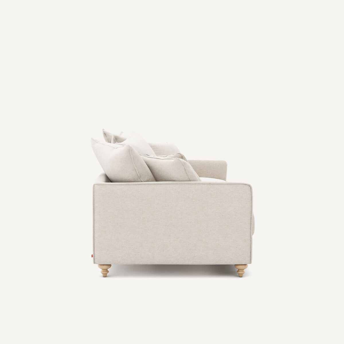3-Sitzer-Sofa, umwandelbar, aus meliertem Leinen, LAZARE elfenbein, AM.PM