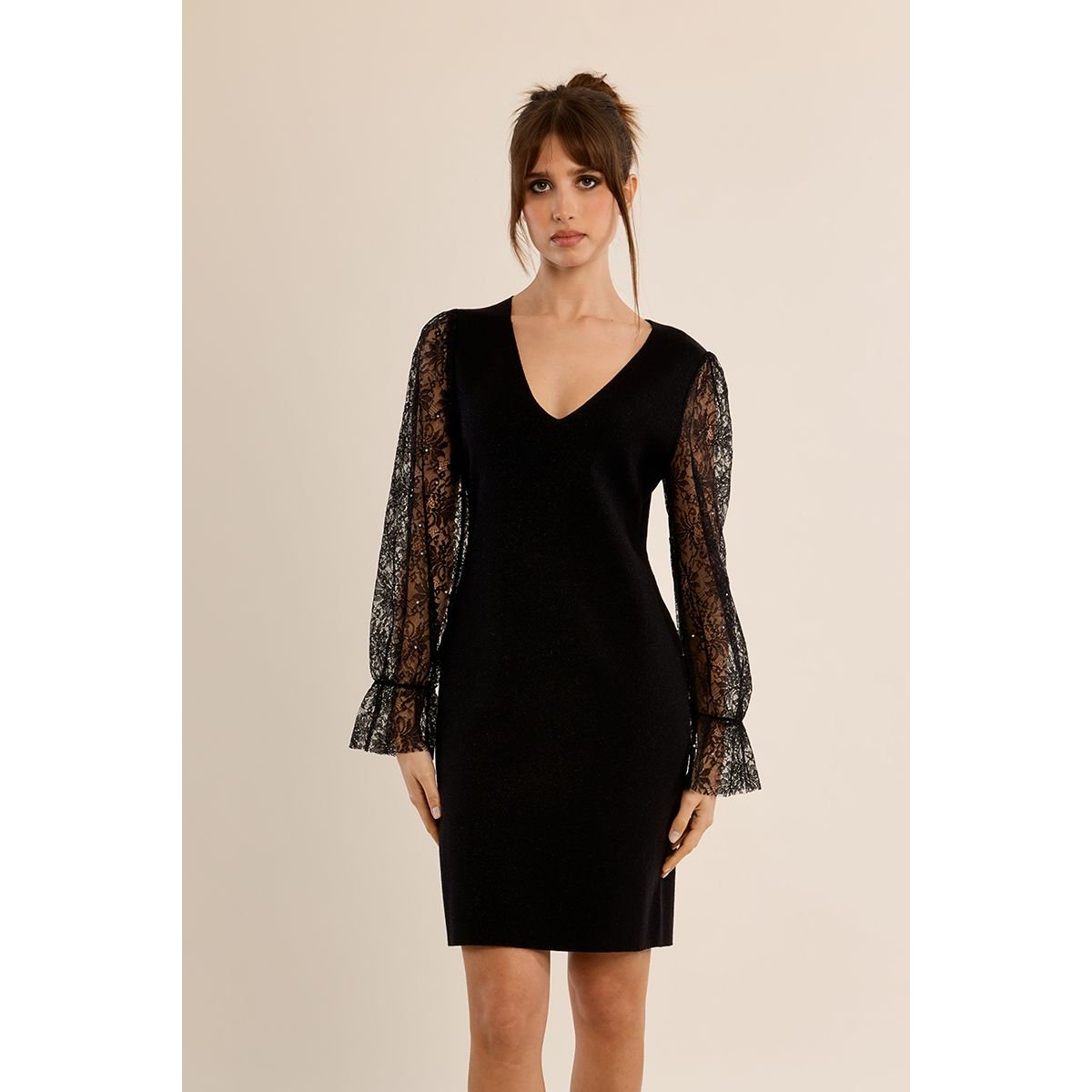 Robe manches en dentelle noir, MOLLY BRACKEN
