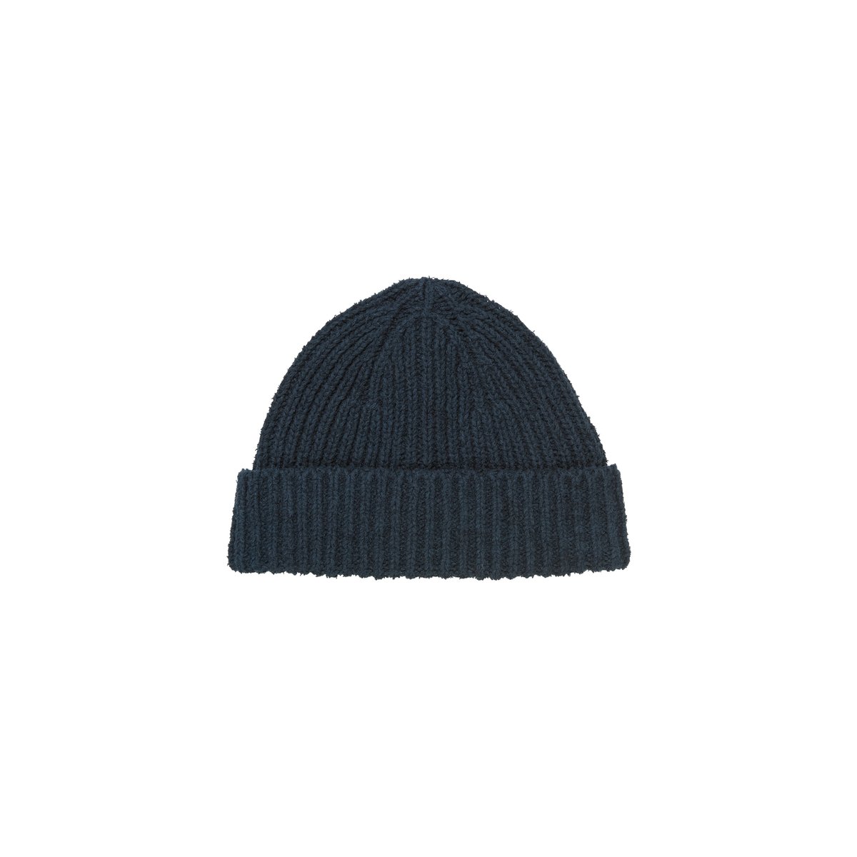 Bonnet tricoté en bouclette en coton bio mélangé bleu foncé, MARC O'POLO