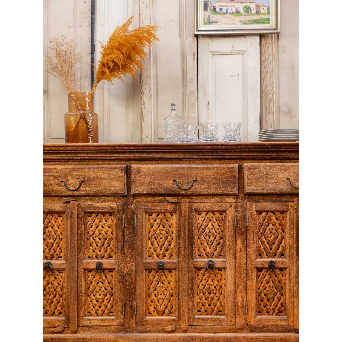 Légant buffet en bois Gilbert N°700 - Bon état bois foncé, DEBONGOUT
