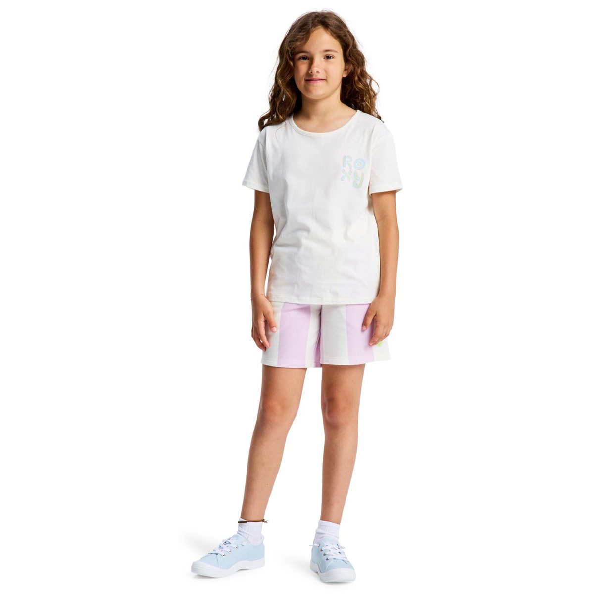 Short en molleton LITTLE THINGS. violet crocus petal strictly stripe, ROXY