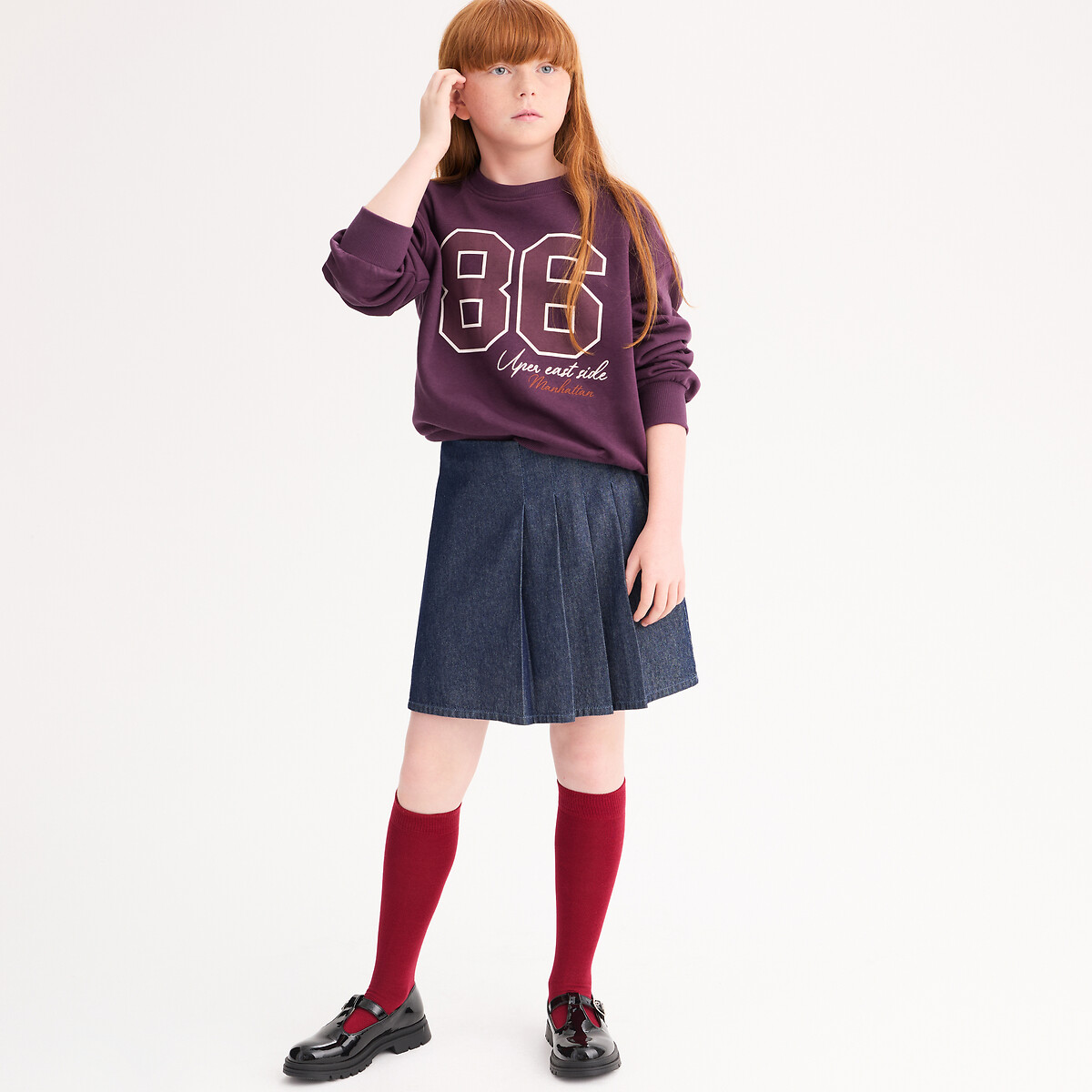 Denim Wrapover Skirt untreated, LA REDOUTE COLLECTIONS