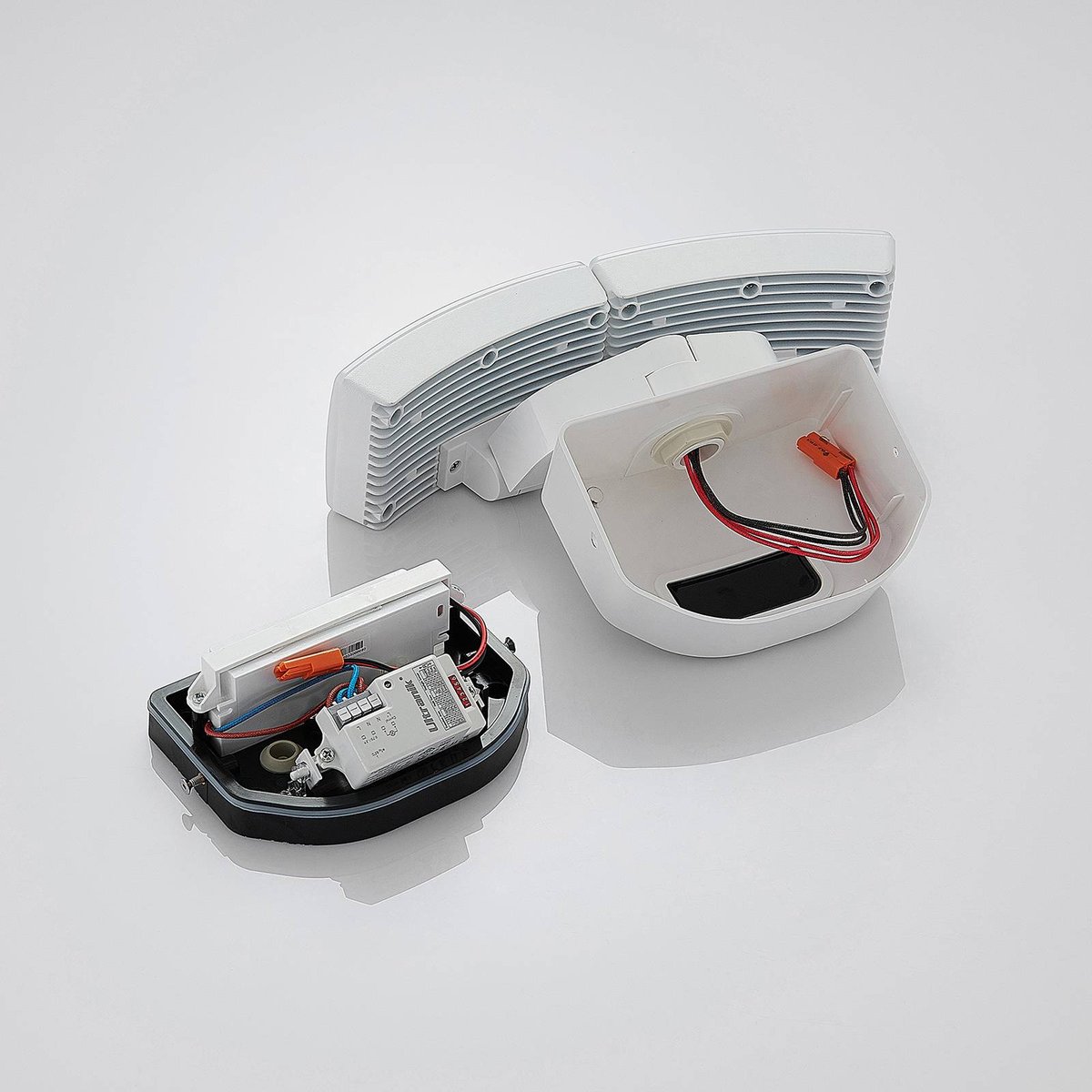 Applique extérieure en aluminium moderneLED blanc (ral 9006), LINDBY