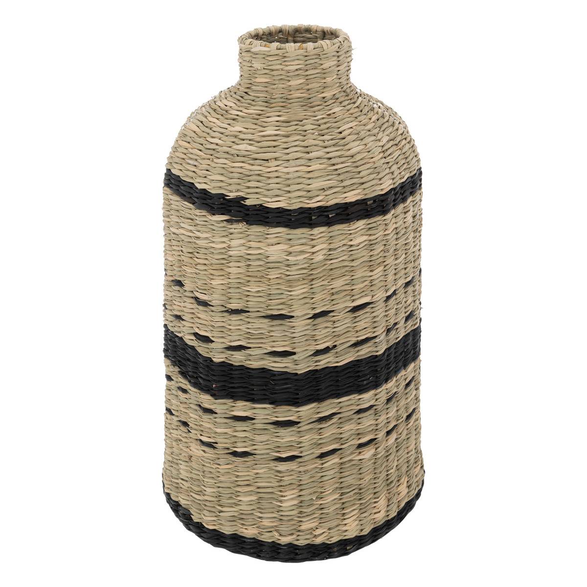 Vase tressé en paille LUMIERE D’HIVER beige, ATMOSPHERA