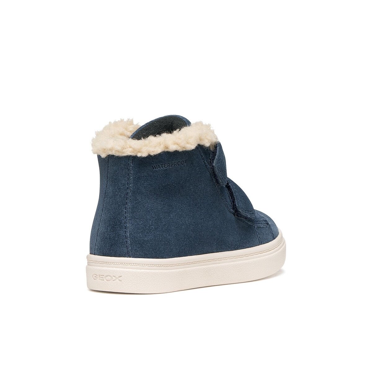 Baskets montantes fourrées, en cuir, NASHIK WATERPROOF bleu marine, GEOX