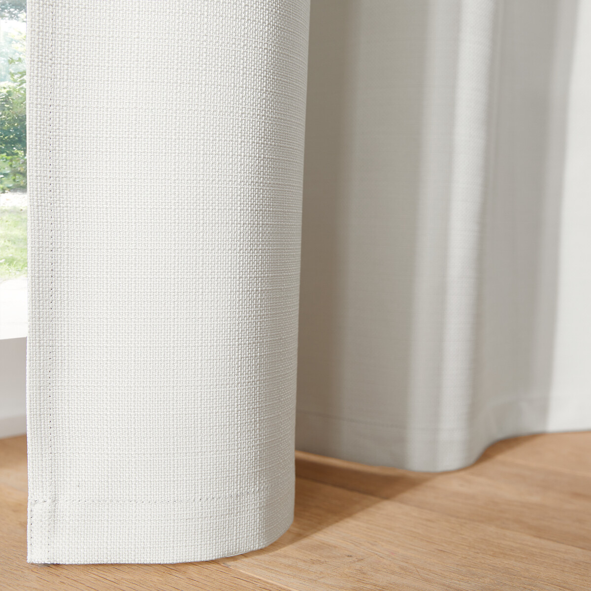 Rideau occultant polyester recyclé, galon fronceur et wave, SELECT ecru, LA REDOUTE INTERIEURS