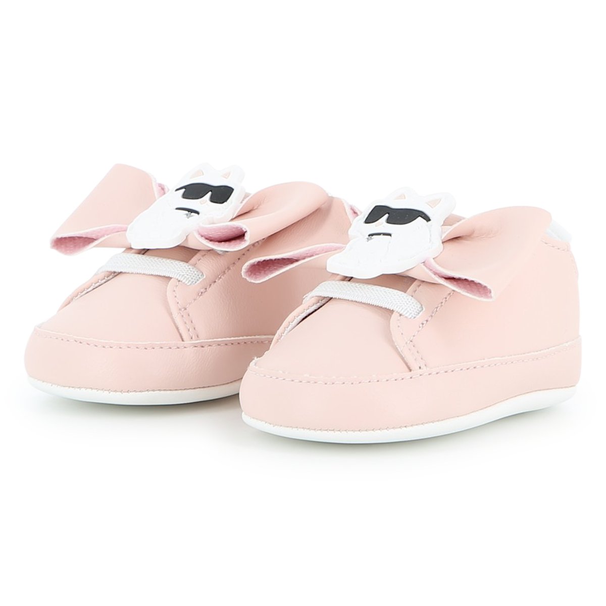 Baskets basse à lacets pale blush, KARL LAGERFELD KIDS