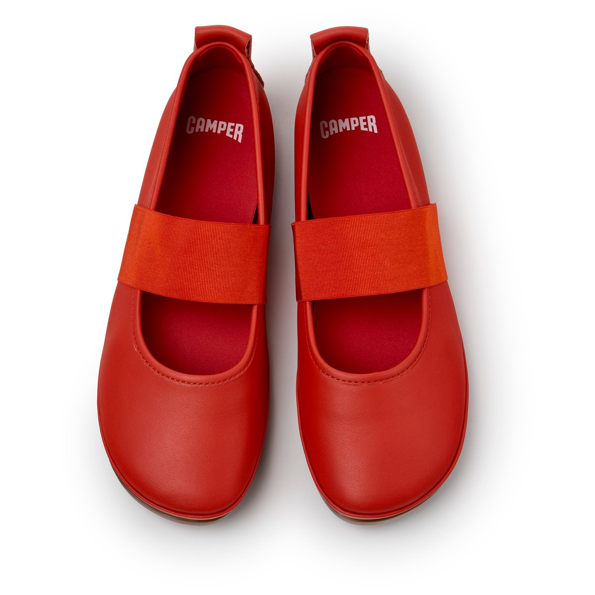 Ballerines Right Nina Smooth Leather rouge vif 006, CAMPER