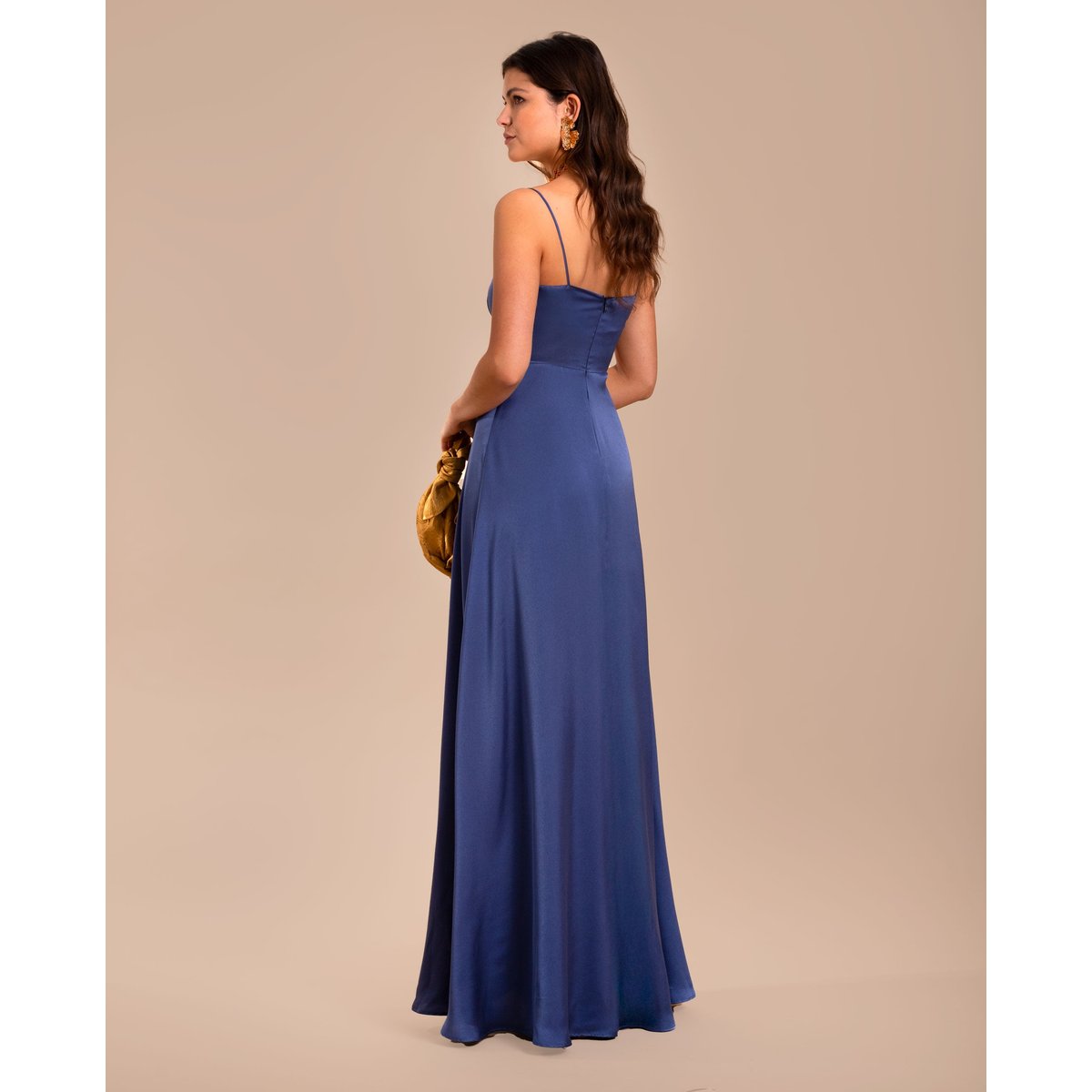 Robe longue de princesse avec bretelles MRS FERREIRA bleu, THE-ARE