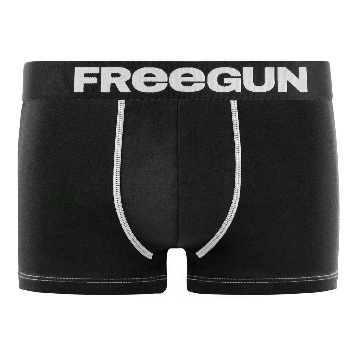Lot De 4 Boxers Microfibre noir/blanc, FREEGUN