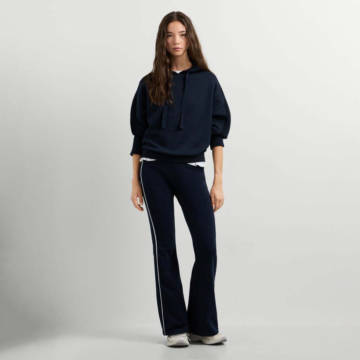 Sweat À Capuche Manches En Maille bleu dulwich, PEPE JEANS
