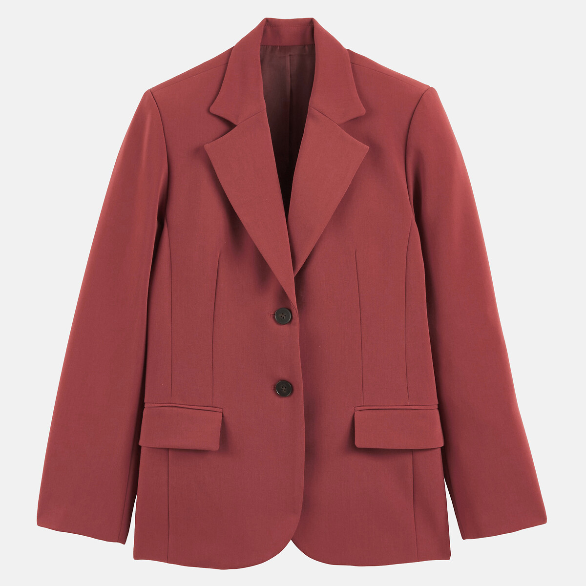 Blazer de corte cintado tijolo, LA REDOUTE COLLECTIONS