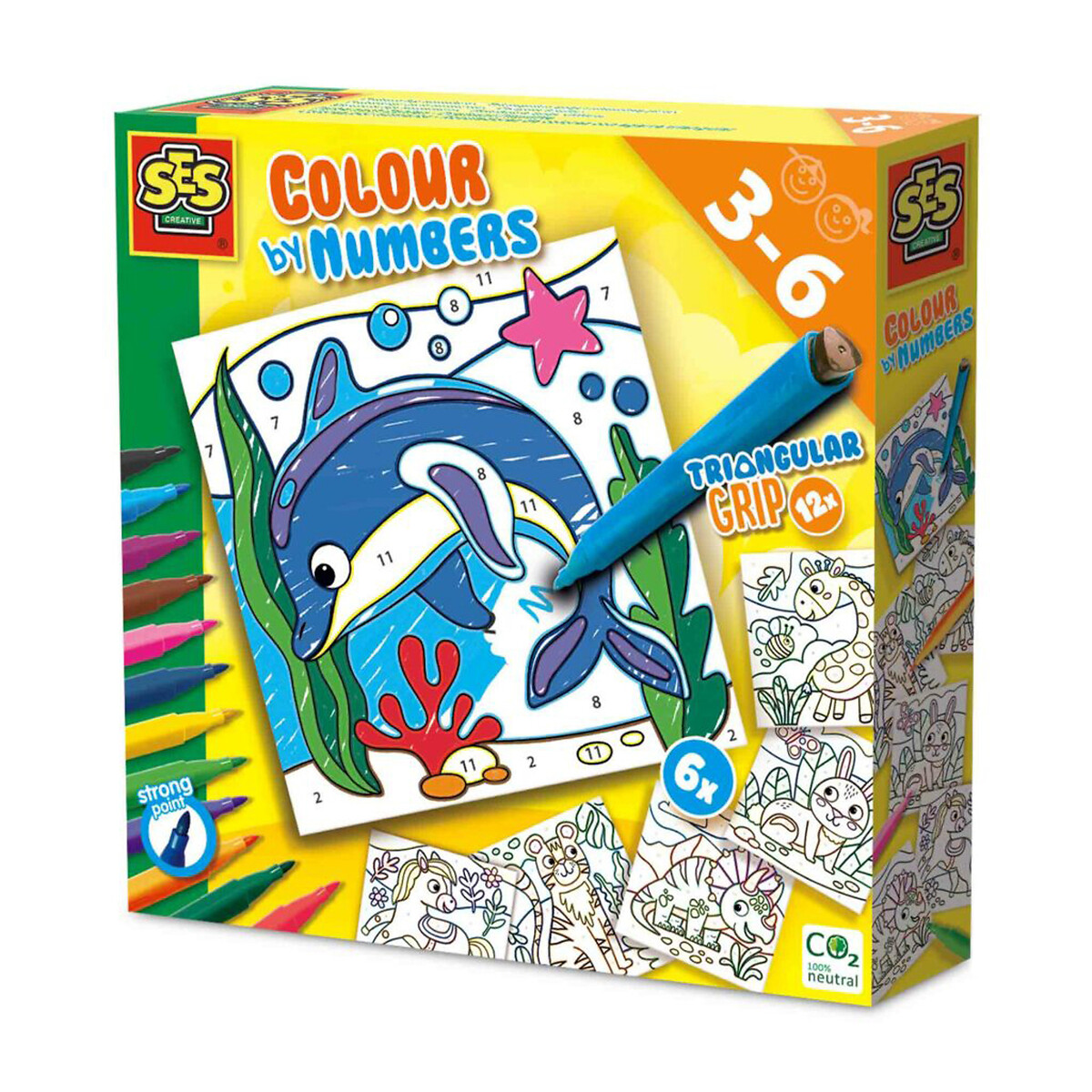 Brinquedo "Pintar por números", SES multicolor, SES