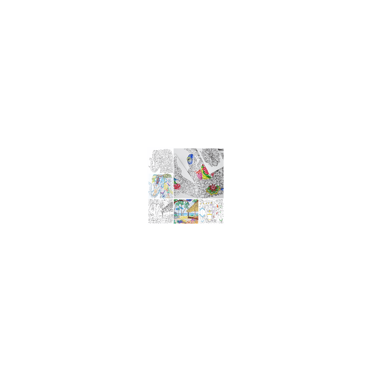 Tableau Mural Évasion À Colorier ENFANT tableaux sur toile-blanc, CEANOTHE