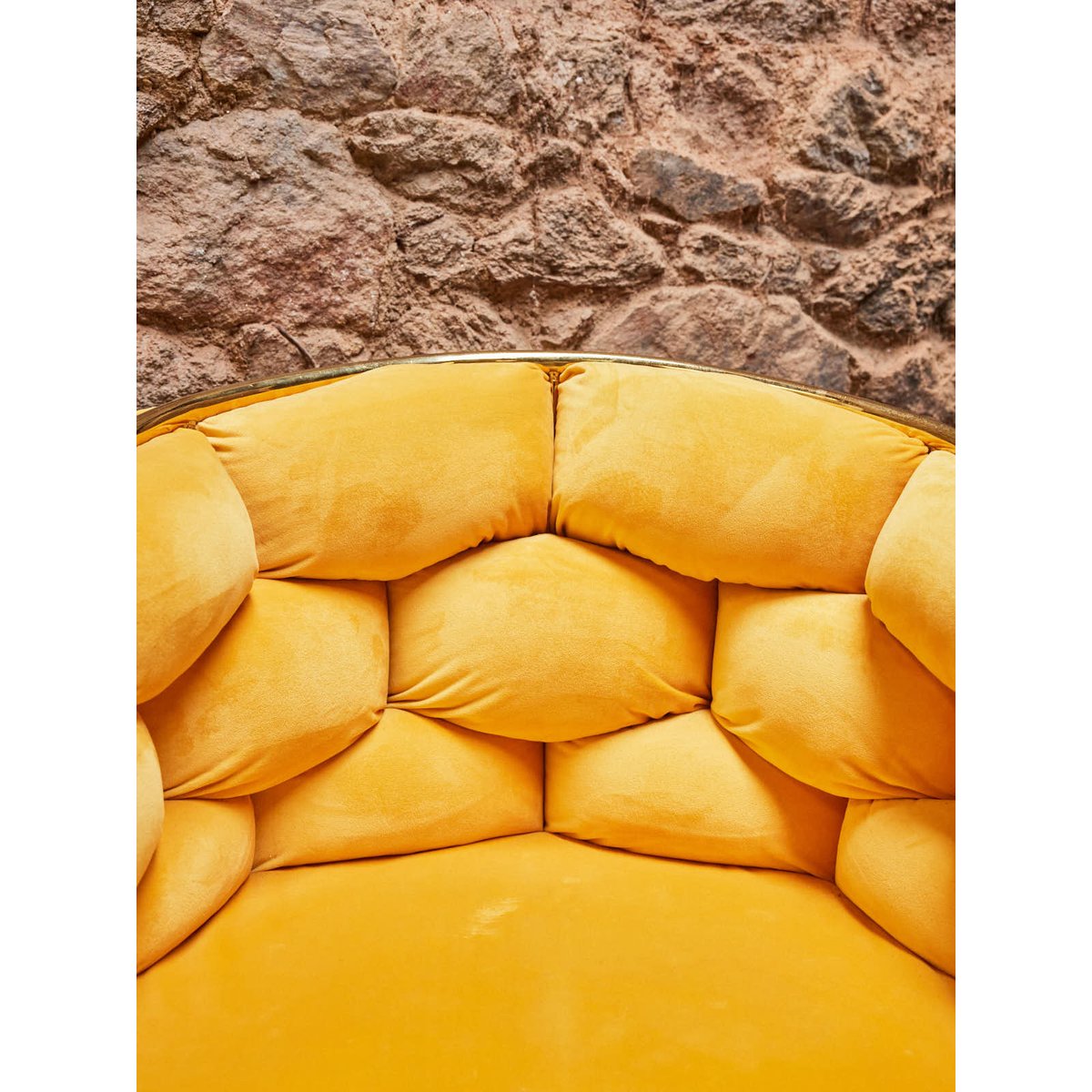 Fauteuil en laiton Jakob N°1280 - Bon état doré, DEBONGOUT