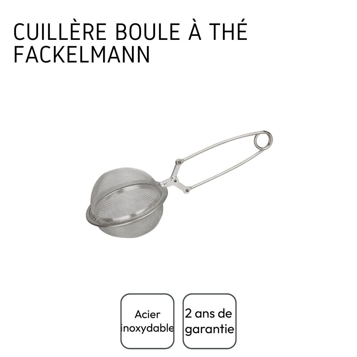 Boule à thé type pince à thé inox, FACKELMANN