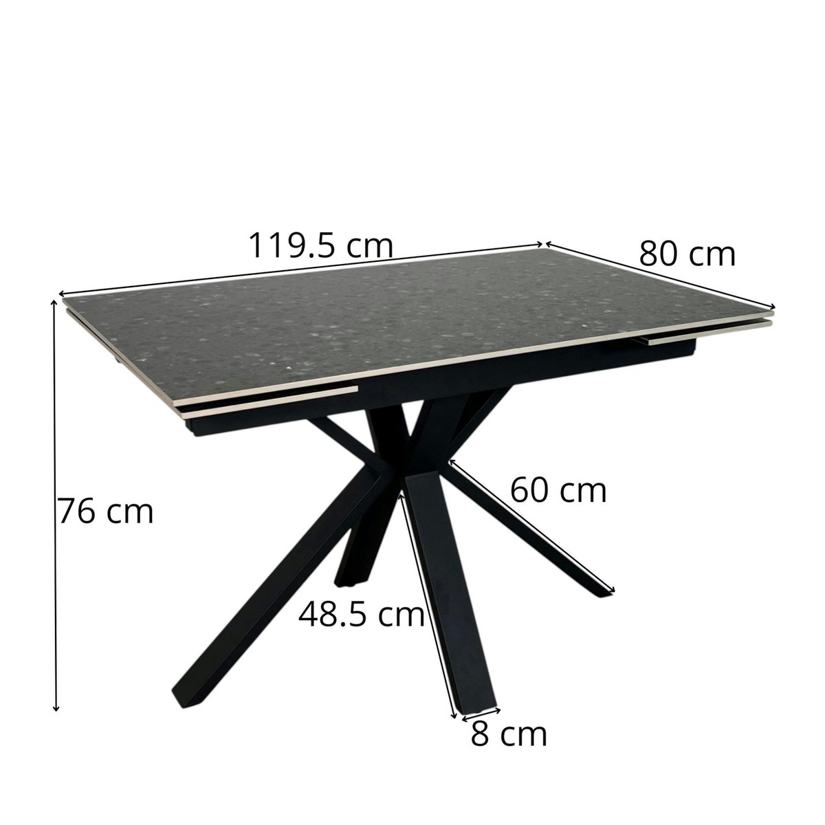 Table en céramique extensible VICO gris, PIER IMPORT
