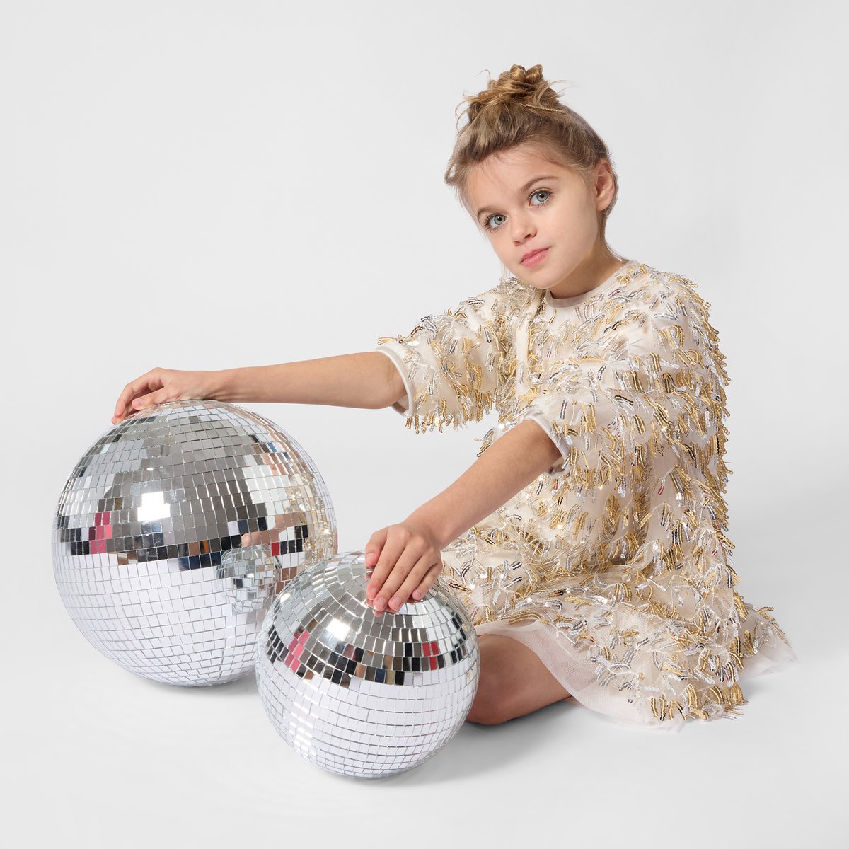 Robe de cérémonie gold argent, BILLIEBLUSH