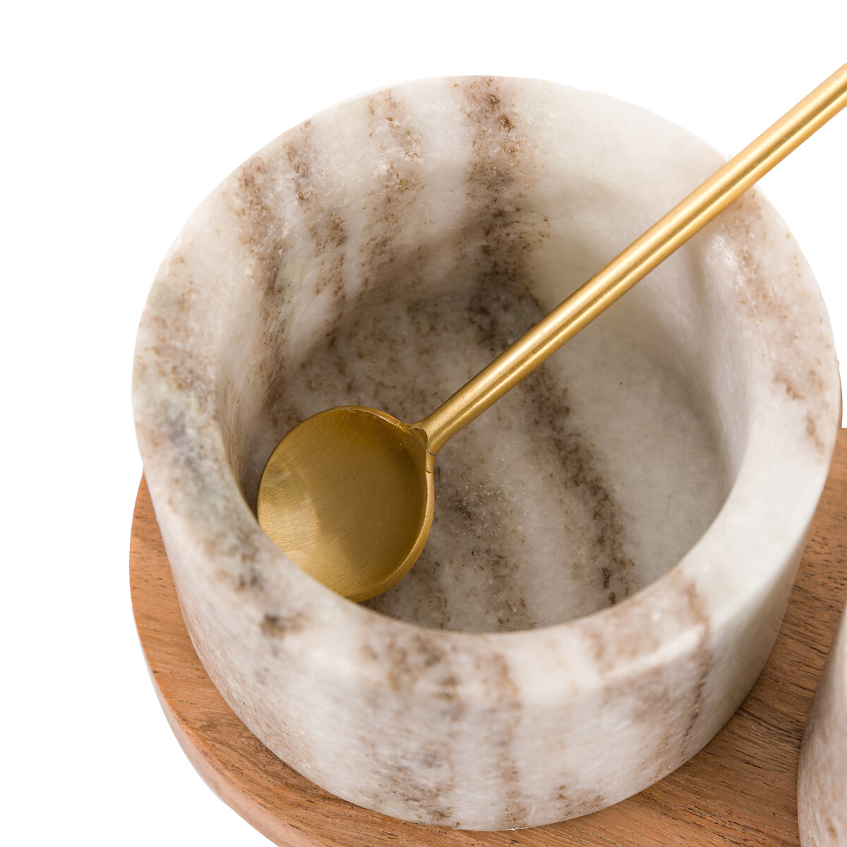 Novi Spoon and Pinch Pot in Beige Marble natural, SO'HOME