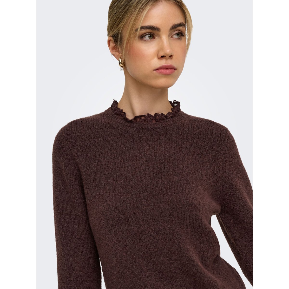 Pull En Maille marron - deep mahogany 1, ONLY