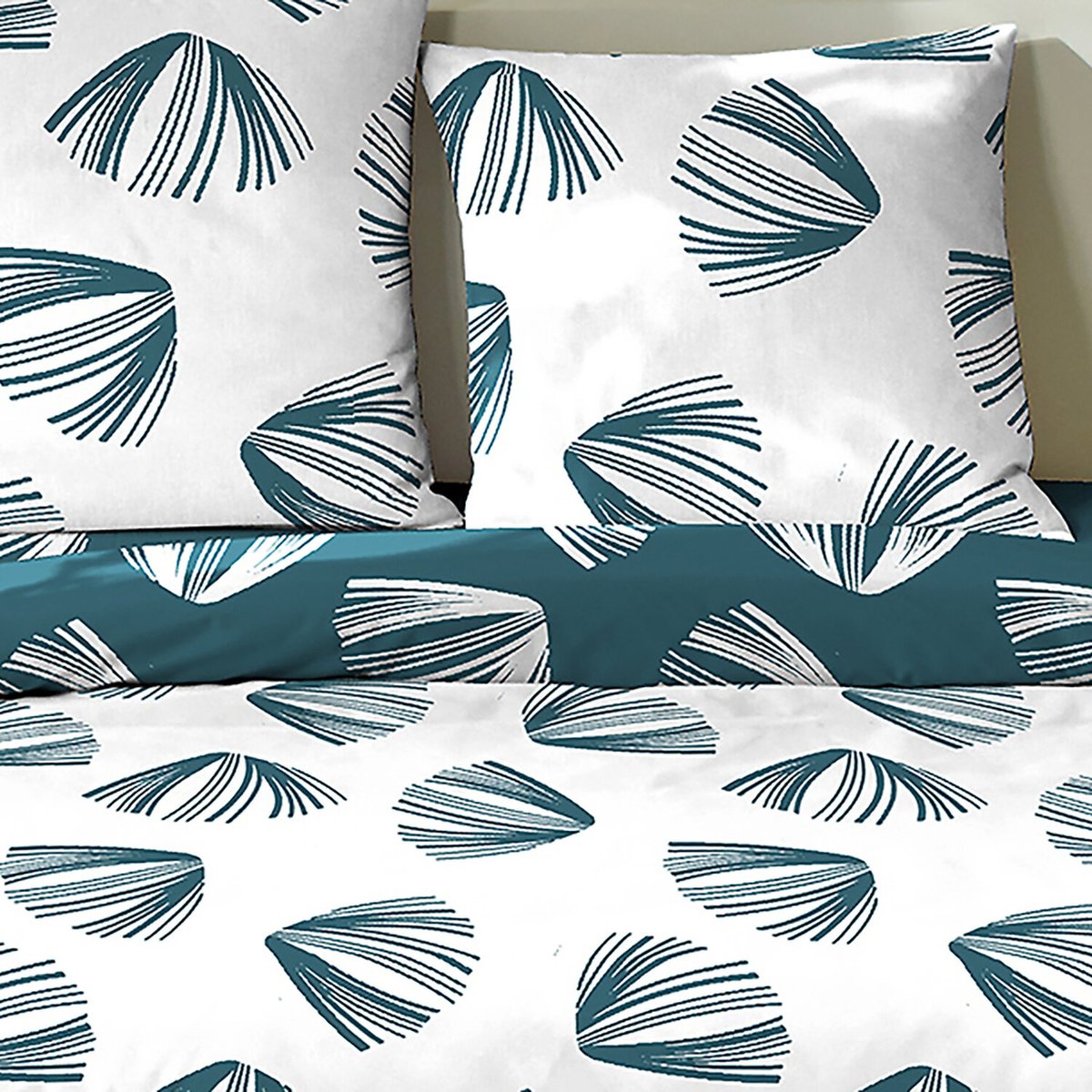 Parure housse de couette coton imprimés, cocki blanc blanc, C DESIGN HOME TEXTILE