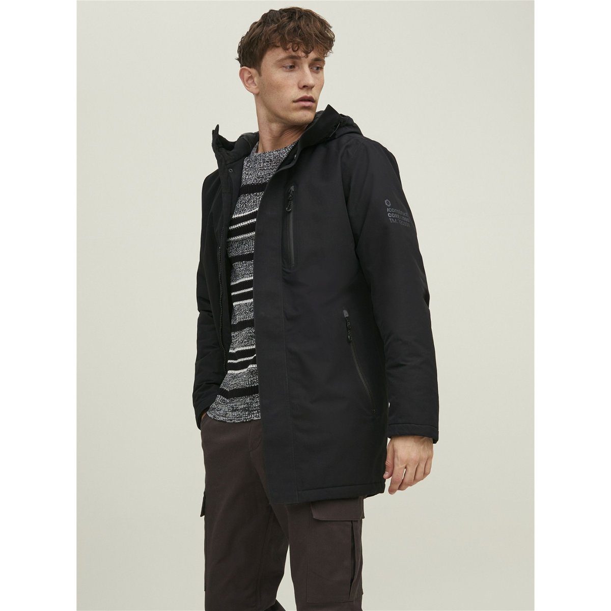 Parka black 1, JACK & JONES