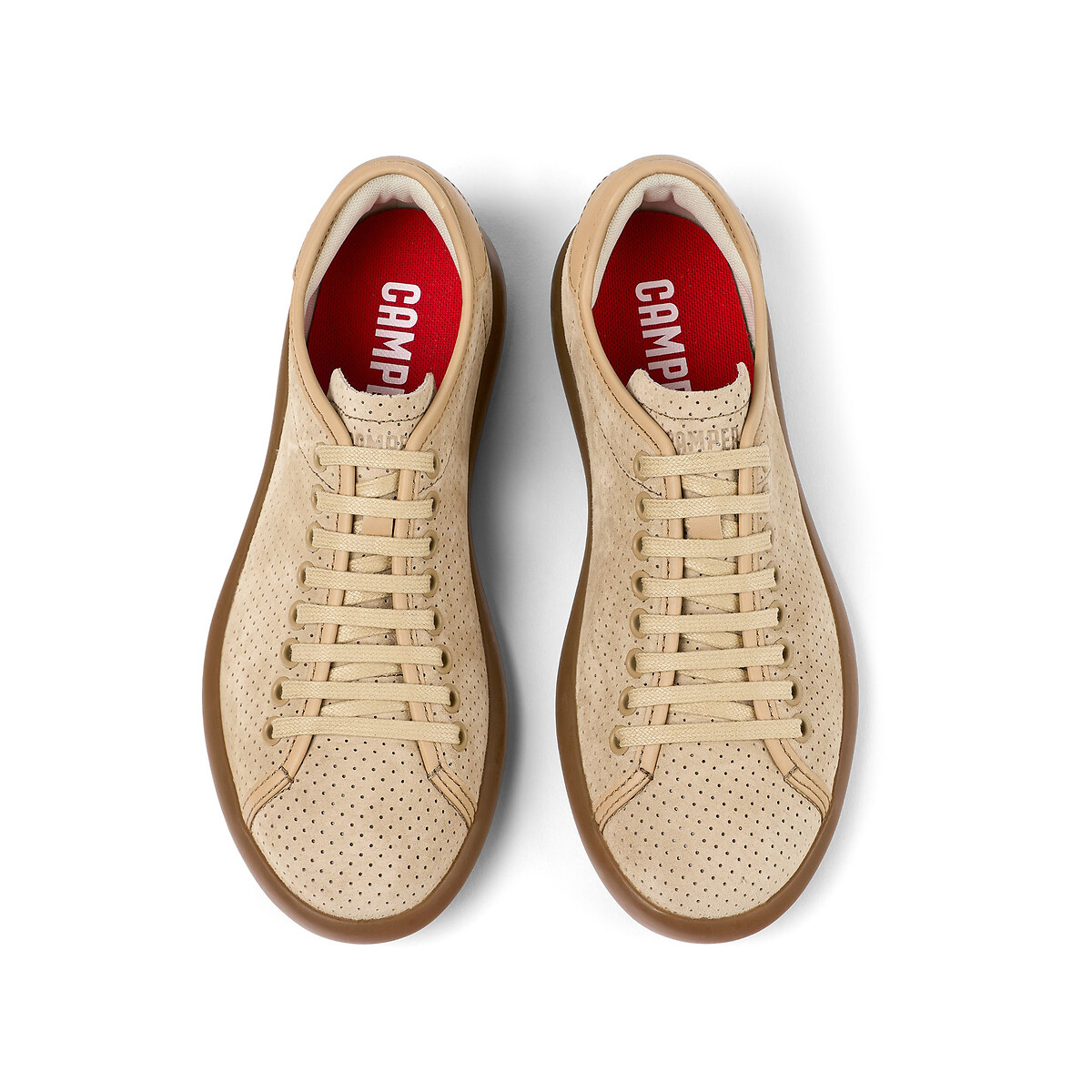 Baskets Pelotas Soller en cuir suède beige, CAMPER