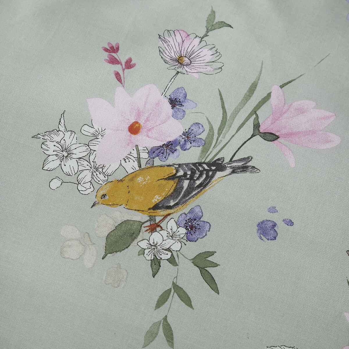 Songbird Duvet Coverand Pillowcase Set sage, CATHERINE LANSFIELD