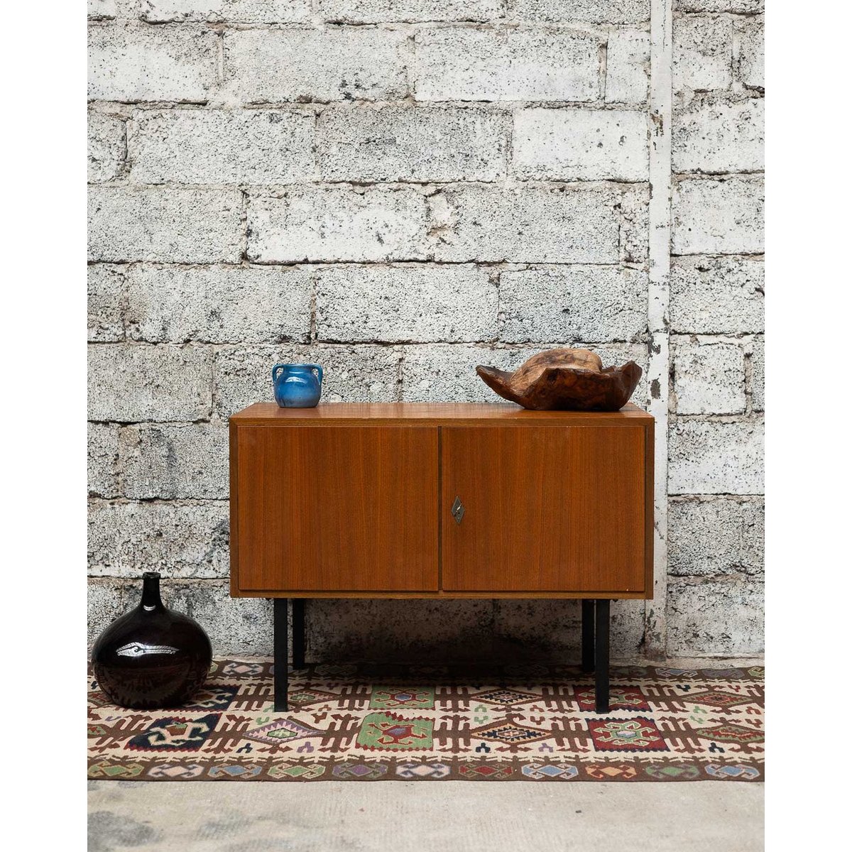 Enfilade scandinave Margaret N°496 - Bon état bois foncé, DEBONGOUT
