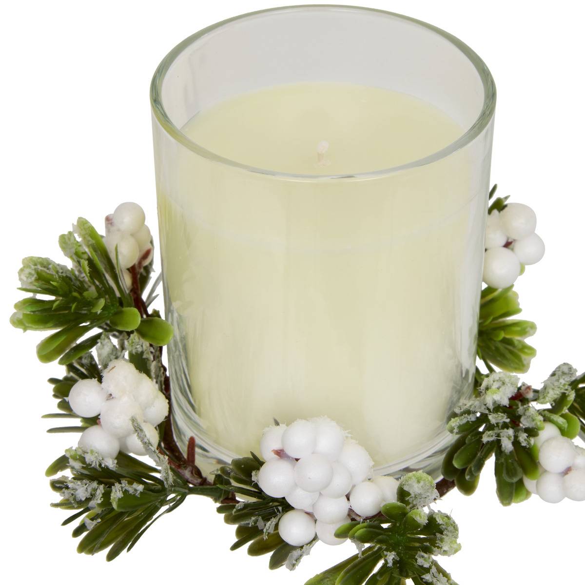 Bougie parfumée centre de table blanc 170 g blanc, ATMOSPHERA