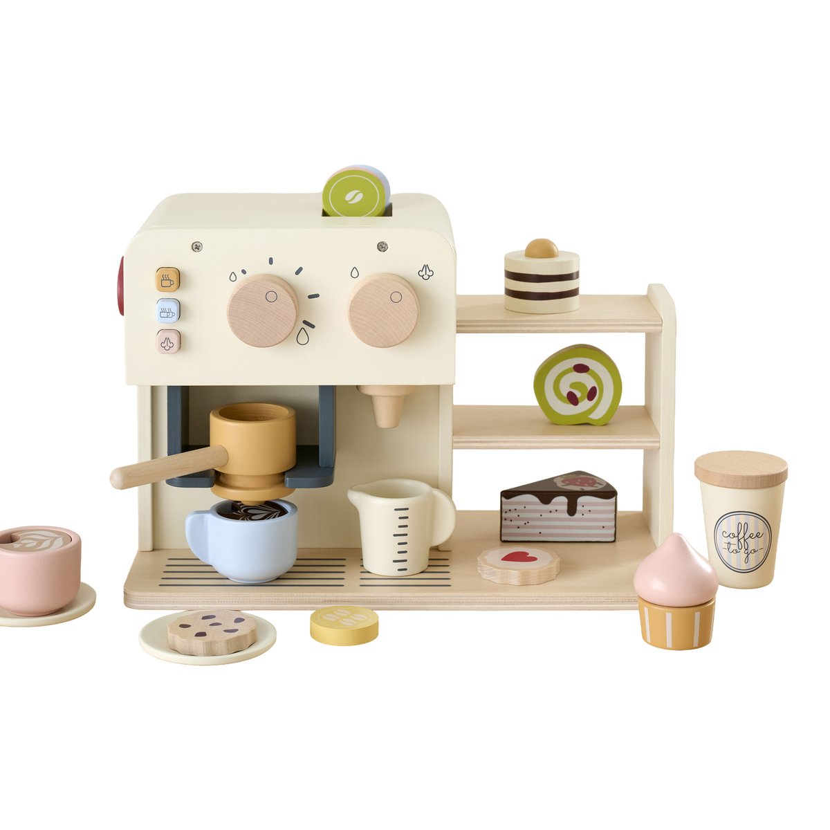 Machine à café 17 éléments NOYER beige, PETITE AMELIE