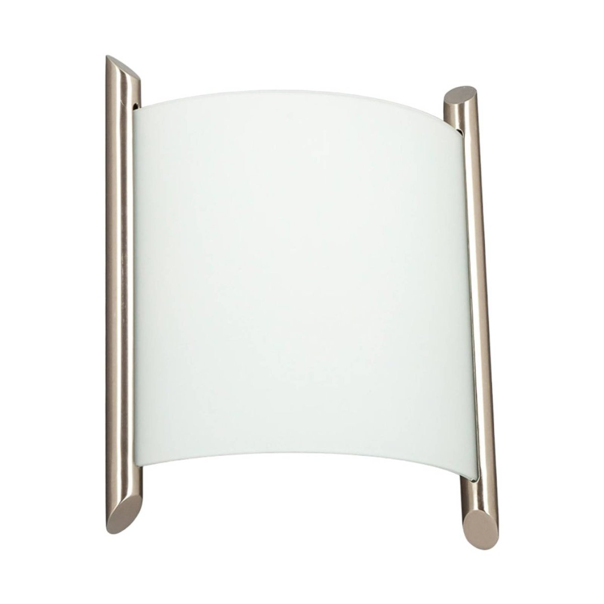 Applique en métal moderne, Filippa blanc satiné, nickel satiné, LINDBY