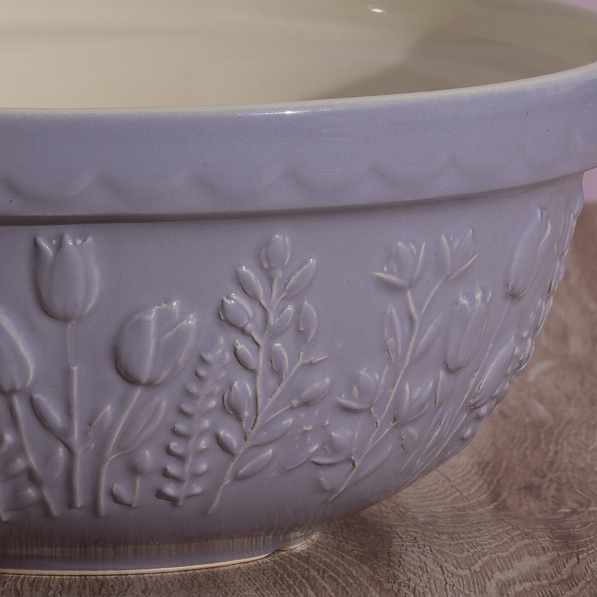 In The Meadow 24cm Tulip Mixing Bowl lilac, MASON CASH