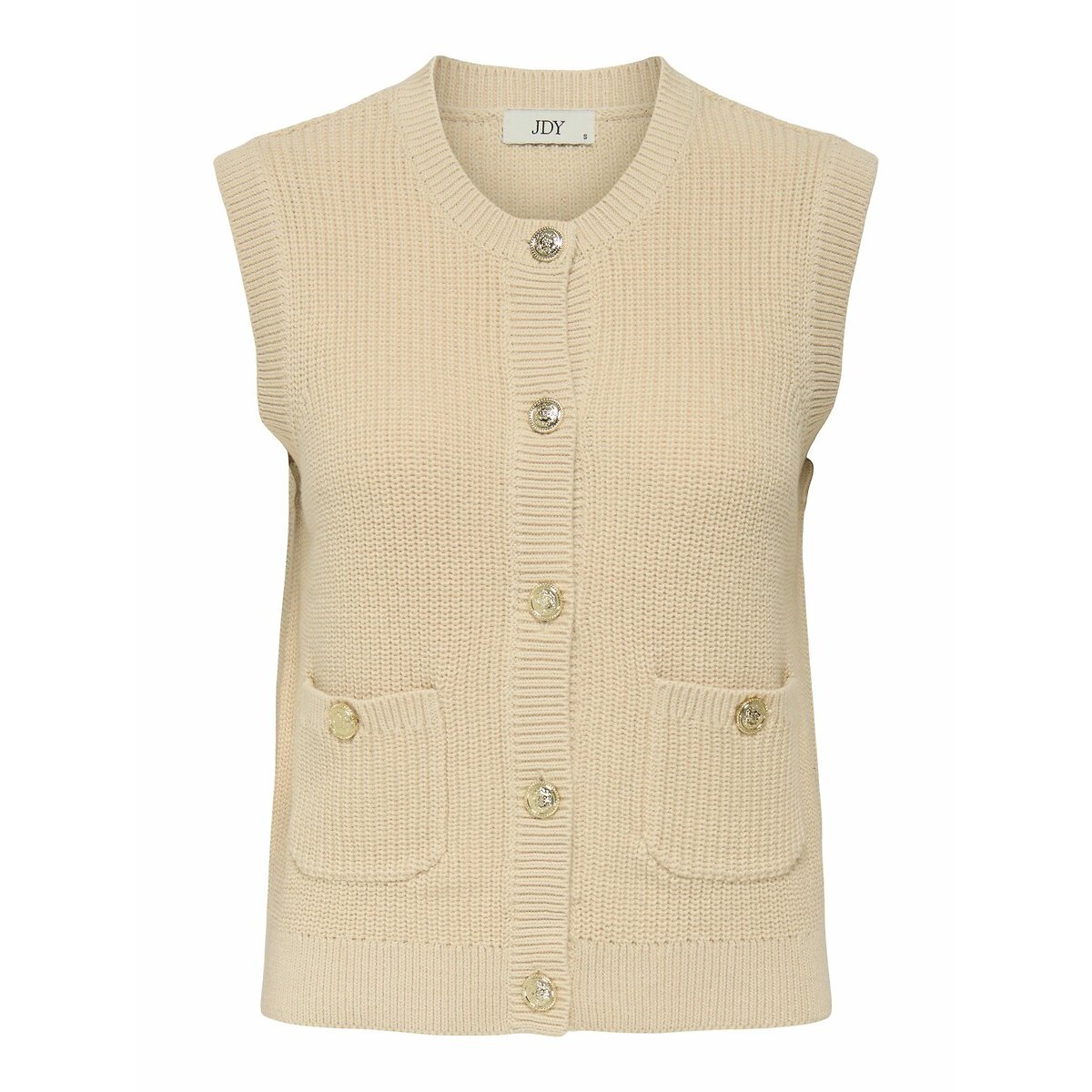 Gilet senza maniche abbottonato ecru , JDY