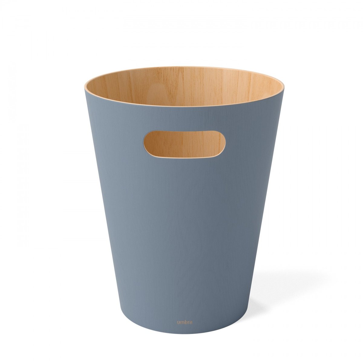 Corbeille à papier Woodrow gris bleu, UMBRA