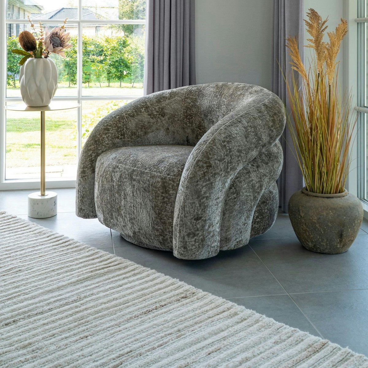 Tapis confort en laine FEZ tufté ivoire, PIER IMPORT