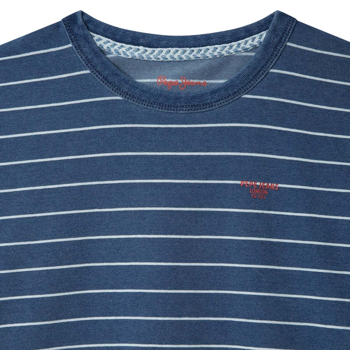 T-Shirt À Rayures Coupe Décontractée bleu indigo, PEPE JEANS