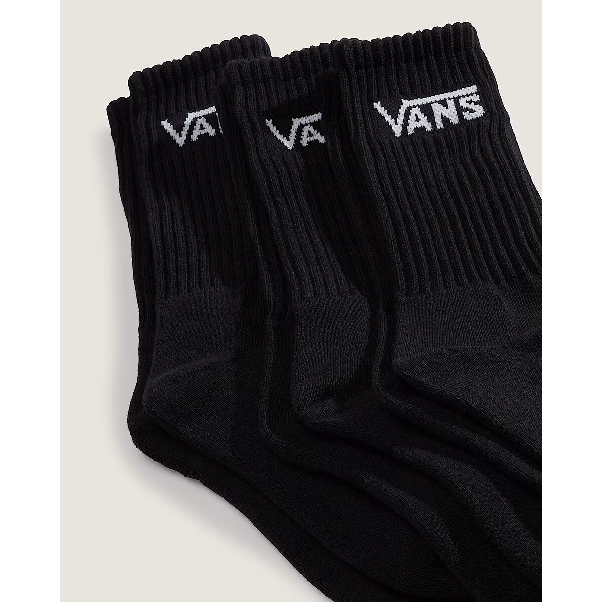 Pack of 3 Pairs of Crew Socks black, VANS