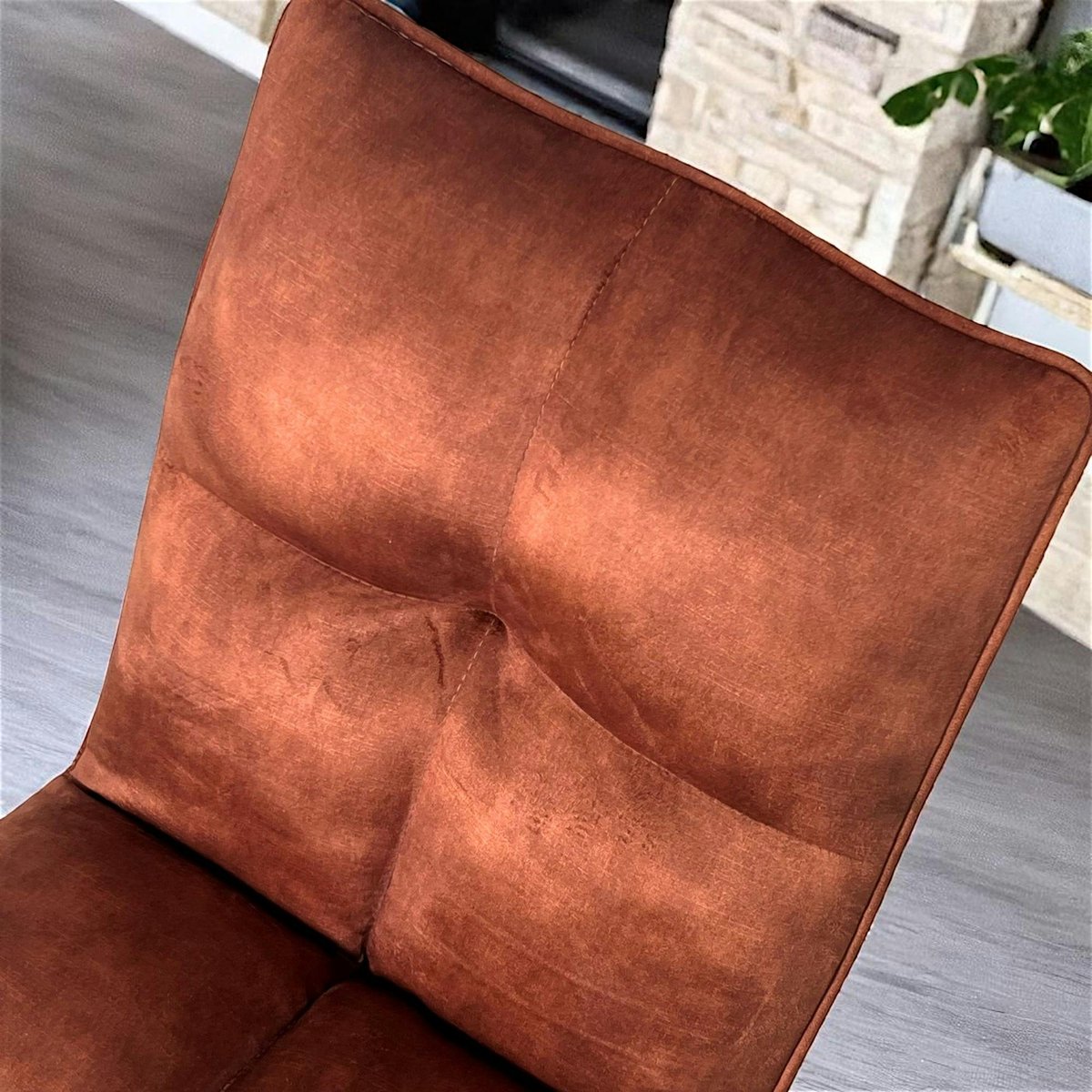 Chaise pivotante en tissu (lot de 2) IENA rouille, PIER IMPORT