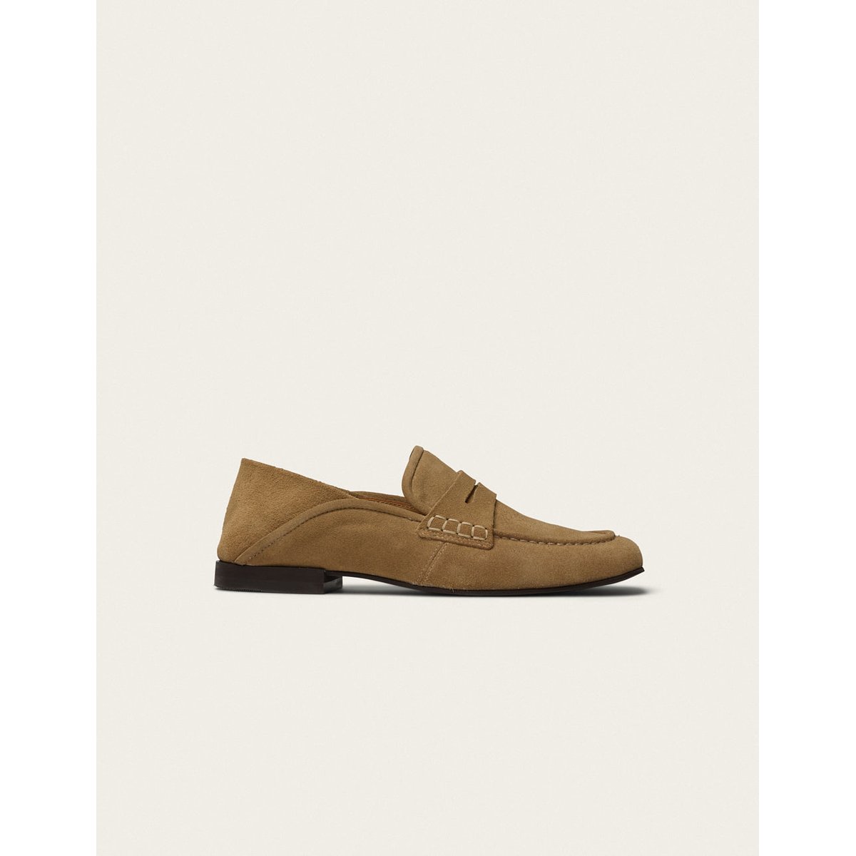Mocassins GEMA suède beige, ODAJE