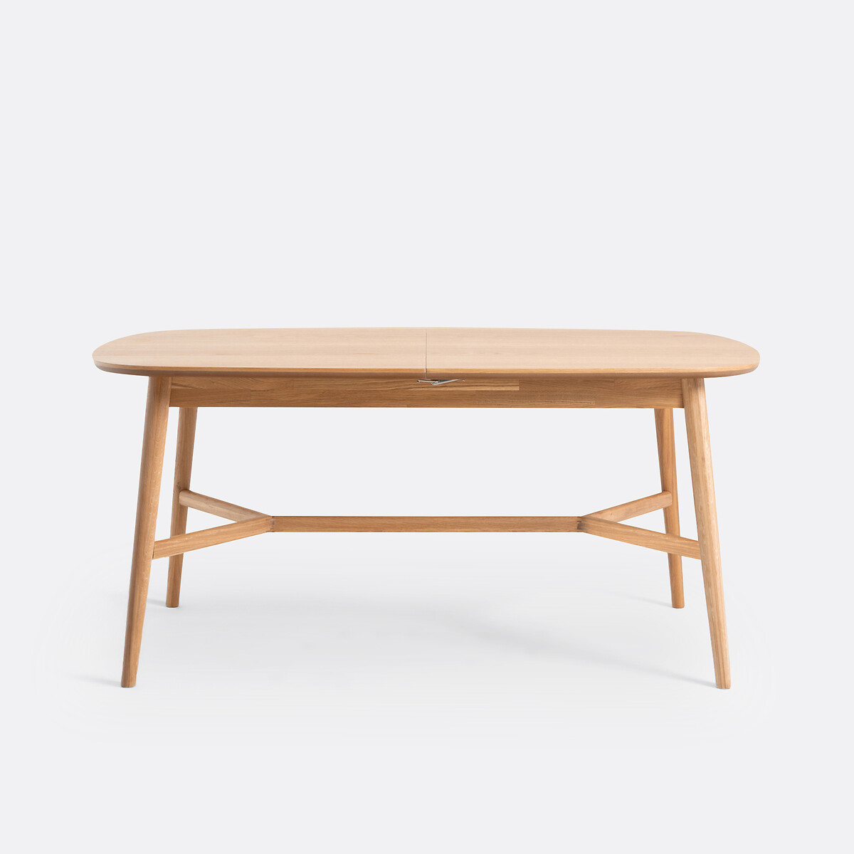 Mesa de comedor extensible, en madera de roble y chapado, de 6 a 8 cubiertos, YVAN roble, LA REDOUTE INTERIEURS