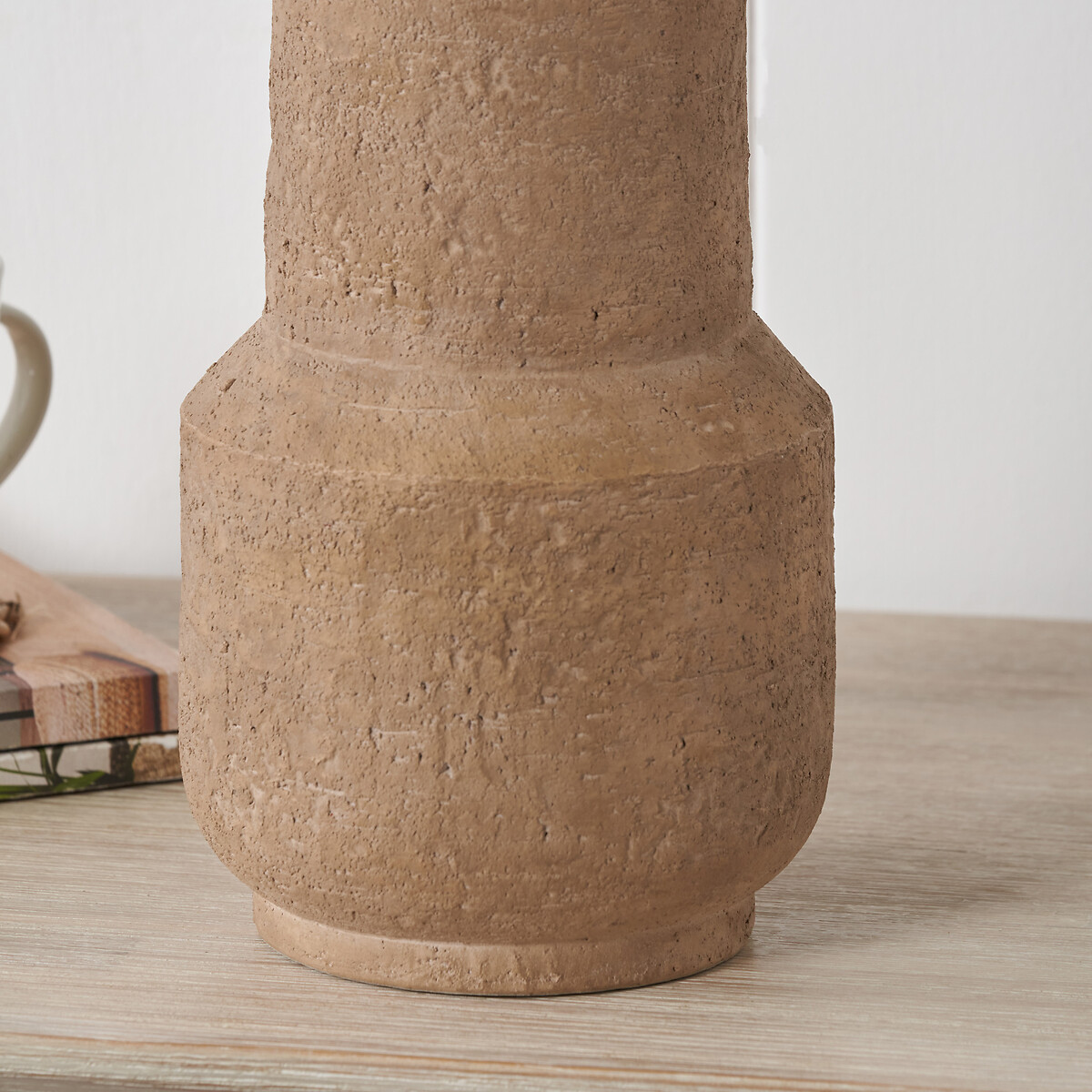 37cm Tall Concrete Brown Stoneware Vase brown              , ÉDITÉ
