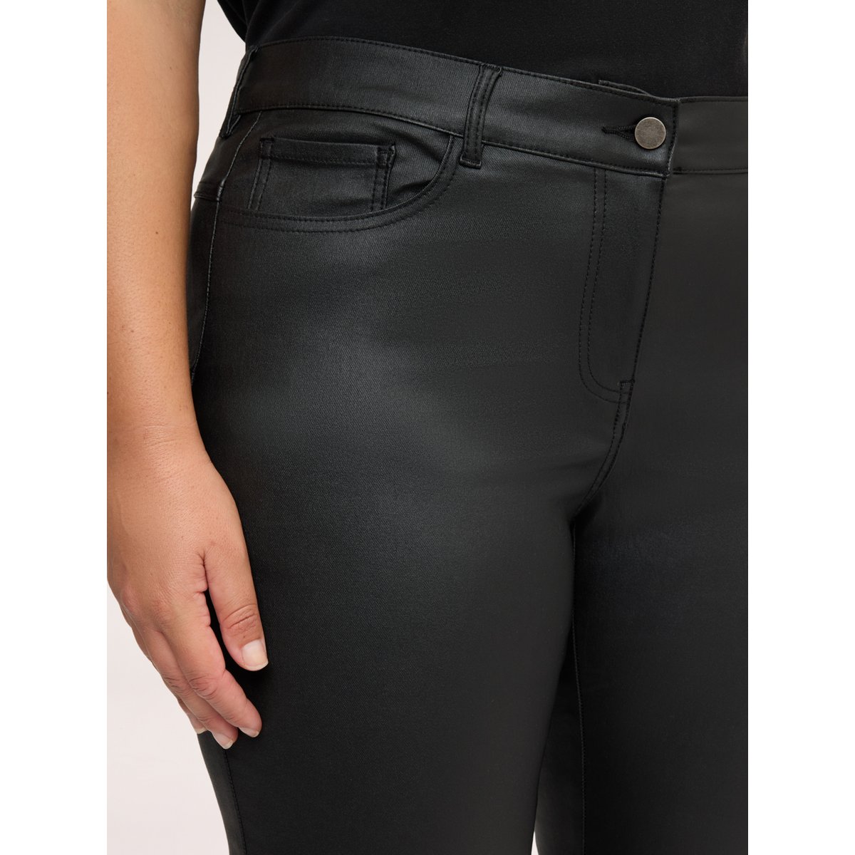 Pantalon slim noir, FIORELLA RUBINO