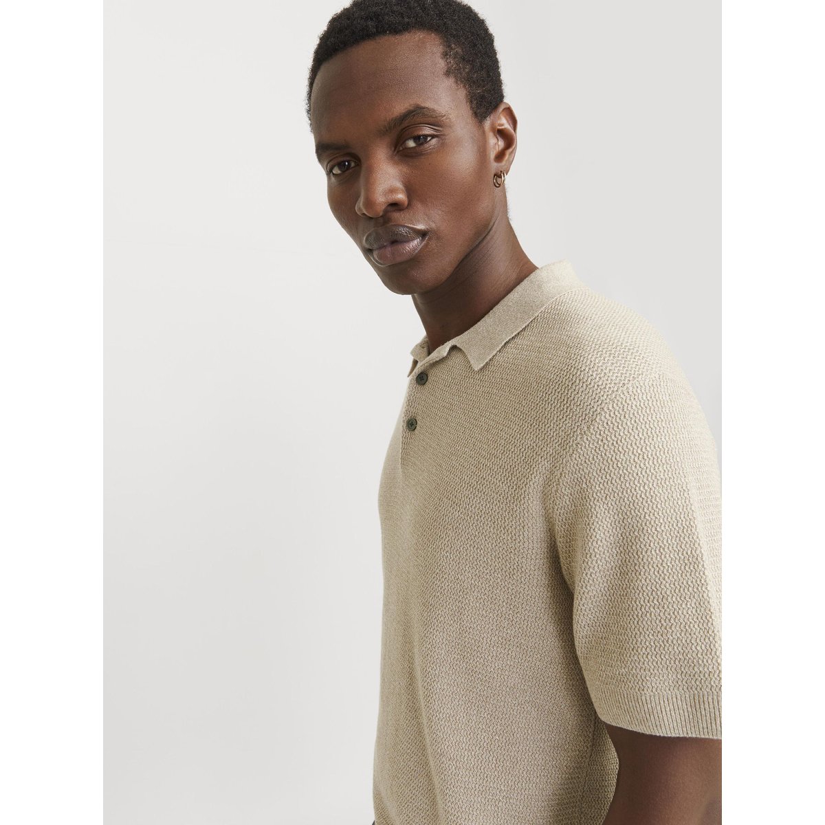 Polo Tricoté greige, JACK & JONES